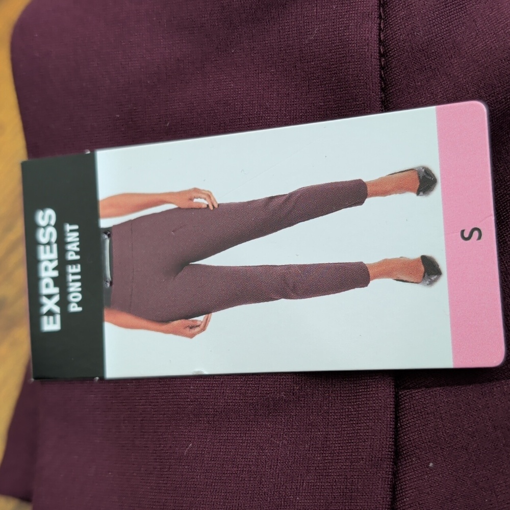 Express Women's Ponte Pant Burgundy Size S